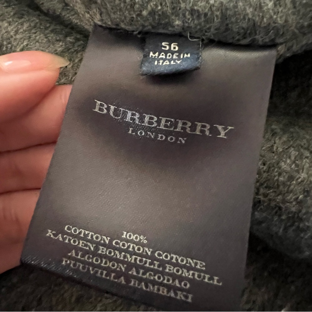 Burberry Mens Black Belted Hidden Hood Button Front Coat 100% Cotton Size 56 - Picture 9 of 12